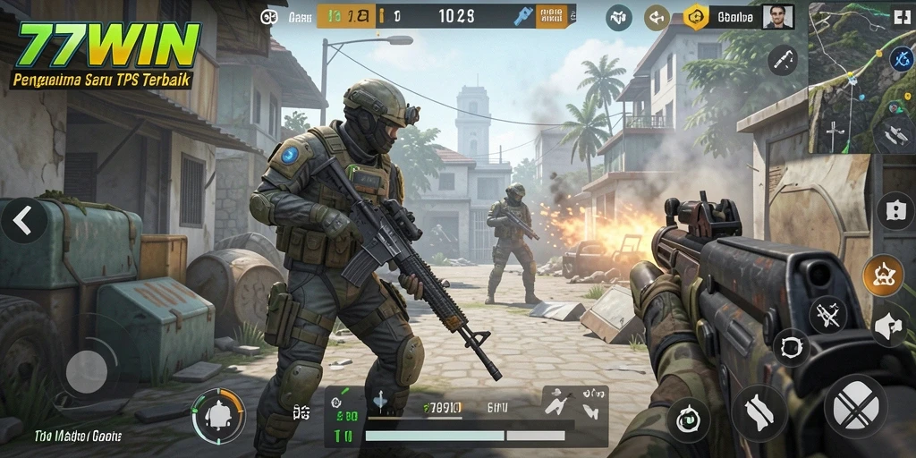 Tampilan gameplay 77WIN yang menegangkan dan penuh aksi.