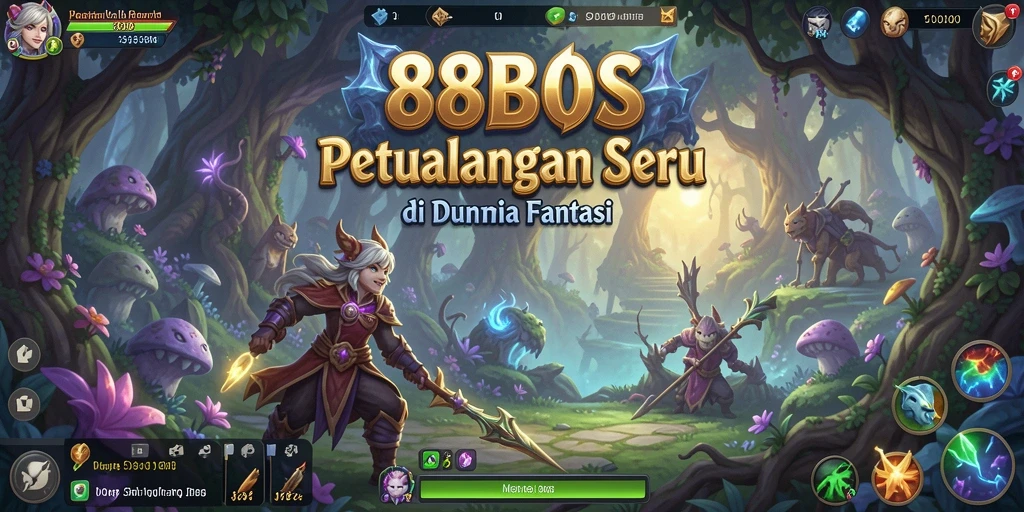Tampilan seru dalam permainan <strong>88BOS</strong> yang terinspirasi dari dunia fantasi.