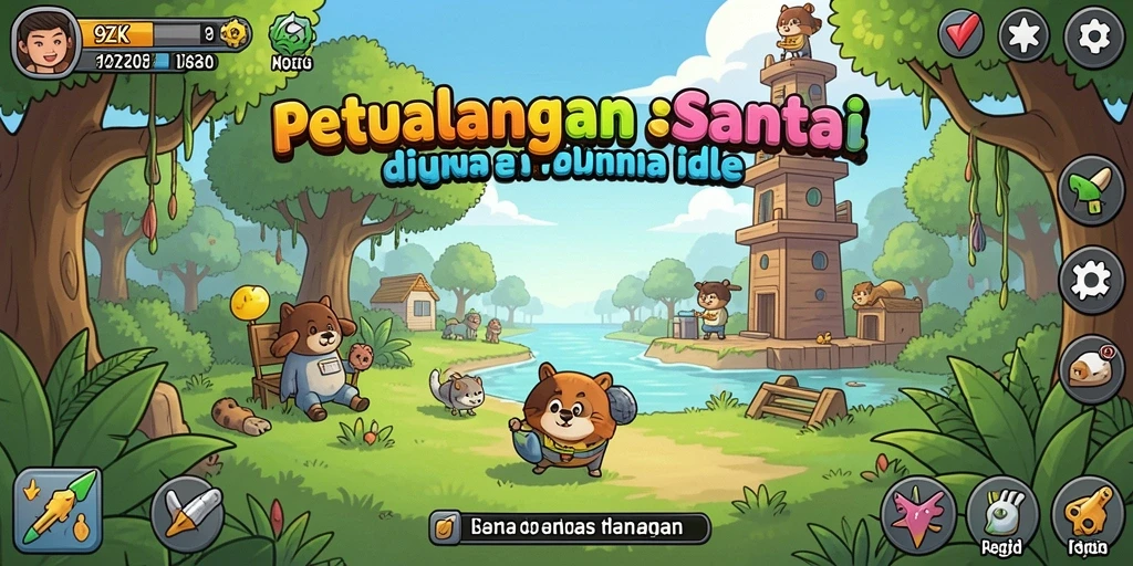 Screenshot menunjukkan gameplay santai dan menyenangkan di 9ZK.