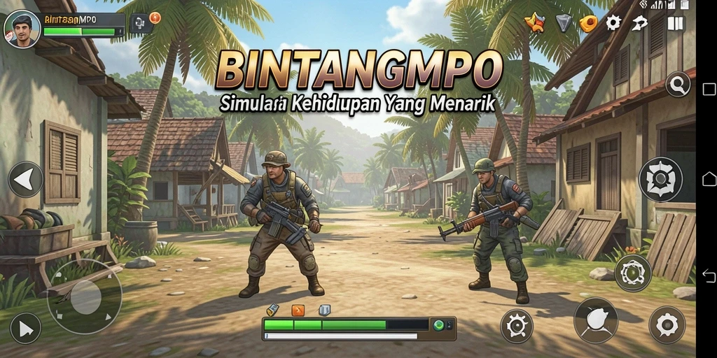 Gameplay BINTANGMPO yang menarik dengan interaksi sosial dinamis.