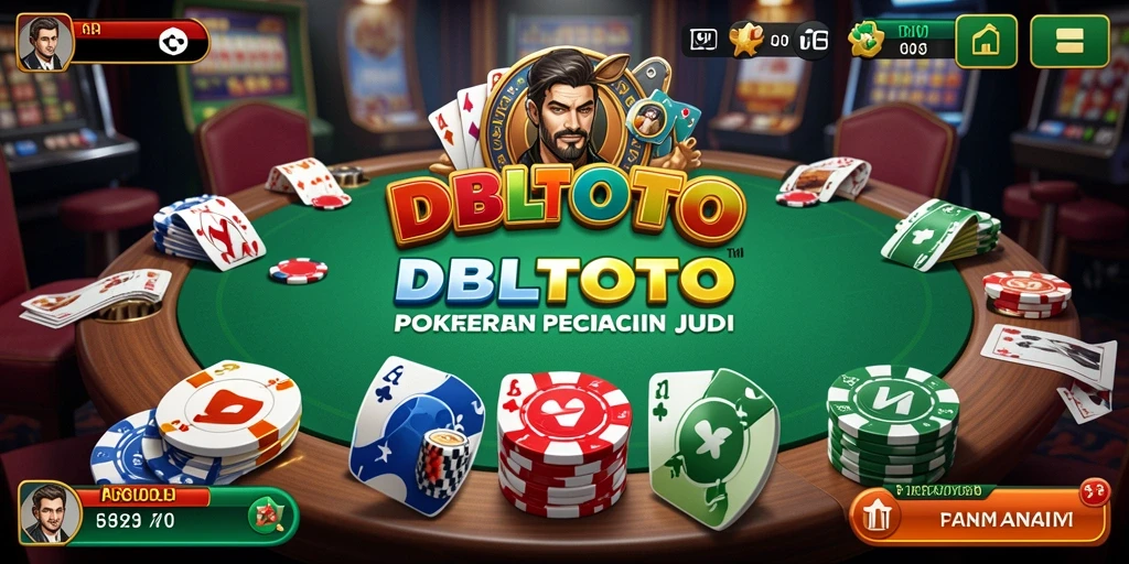 Screenshot permainan DBLTOTO yang menunjukkan keseruan bermain poker.