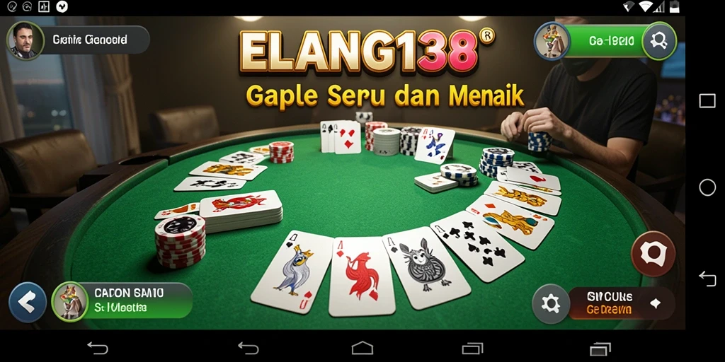 Screenshot gameplay ELANG138 menampilkan suasana seru permainan Gaple.