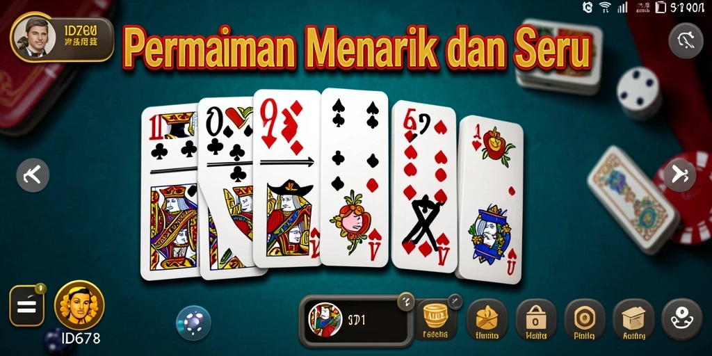 Screenshot ID678 menampilkan gameplay menegangkan dari permainan Domino.