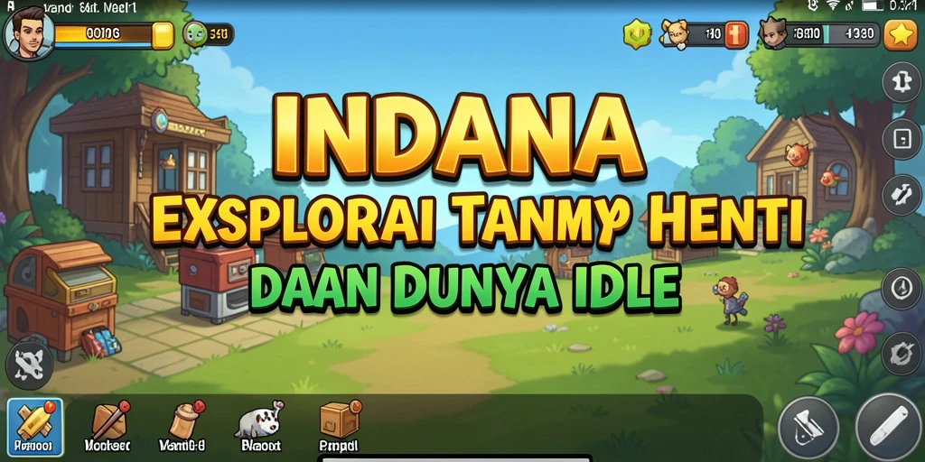 Tampilan gameplay <strong>INDAAA</strong> yang menarik saat karakter melakukan aktivitas Idle.