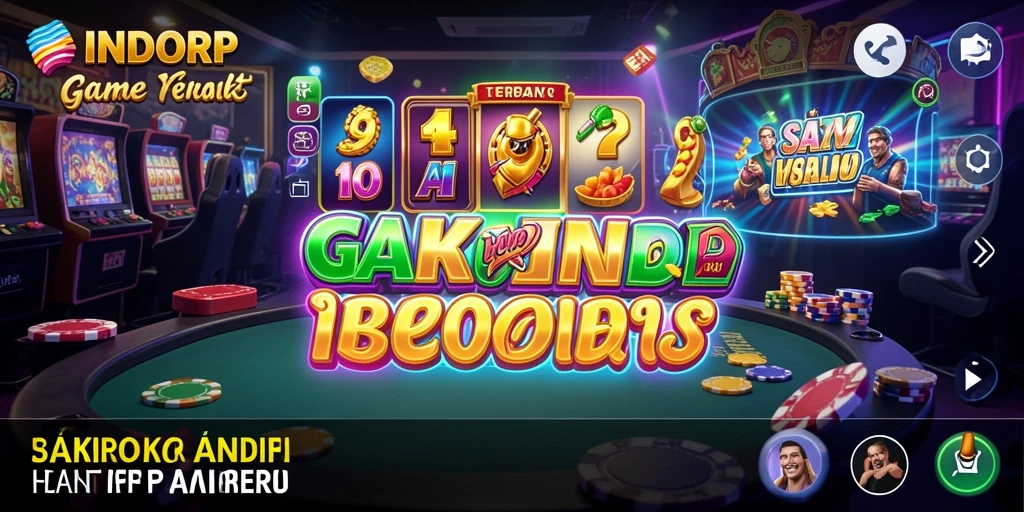 Screenshot gameplay INDORP menampilkan suasana kasino yang mendebarkan.