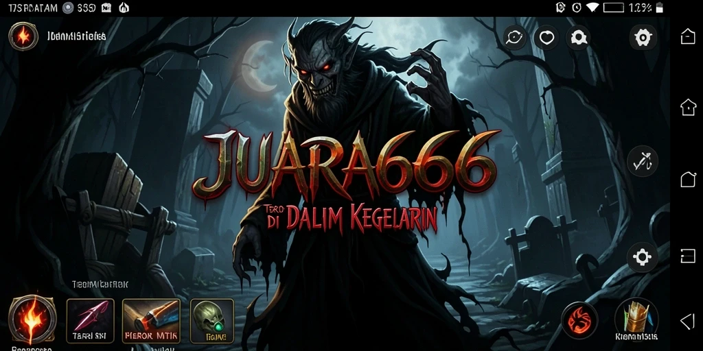 Screenshot gameplay JUARA666 dengan suasana mencekam.