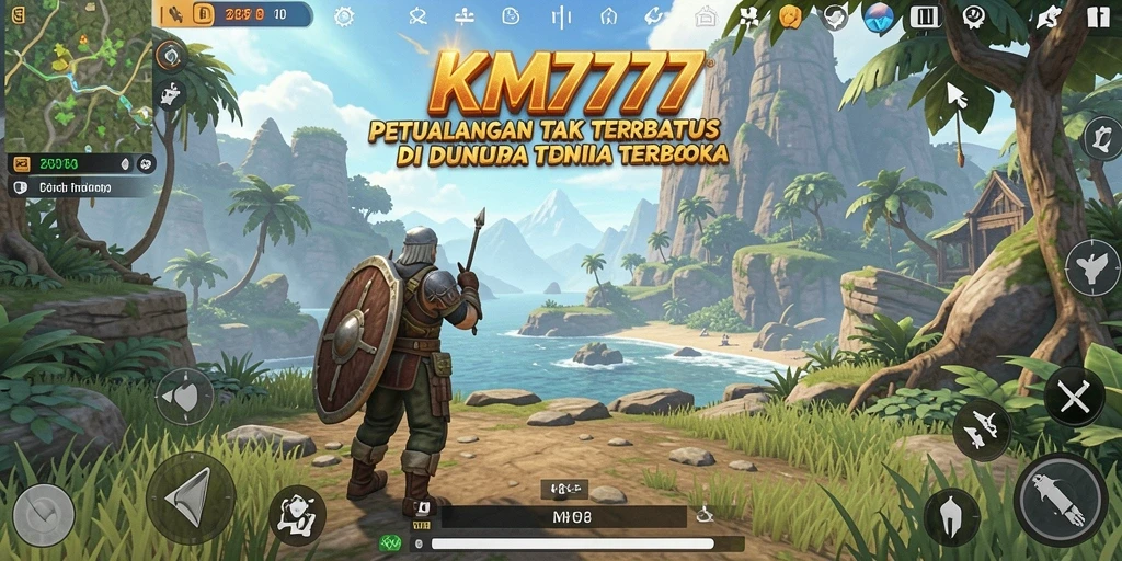 Tampilan gameplay KM777 yang menarik di dunia terbuka.