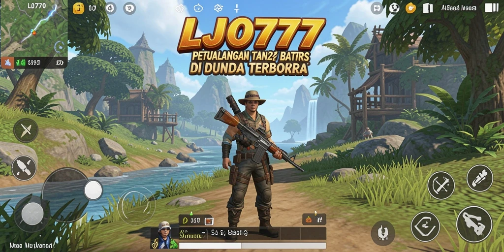 Screenshot gameplay LJO777 menunjukkan eksplorasi dunia terbuka yang menakjubkan.