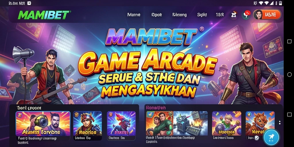 Gameplay MAMIBET menampilkan keseruan permainan arcade yang berwarna.