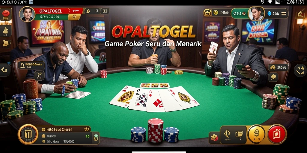 Screenshot gameplay OPALTOGEL yang menampilkan suasana permainan Poker yang seru.