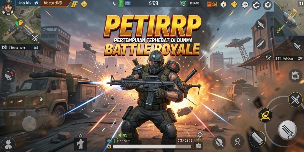 Gameplay intens Battle Royale di PETIRRP dengan grafik memukau.