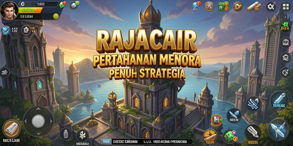 Tampilan gameplay seru RAJACAIR dalam tower defense yang strategis.