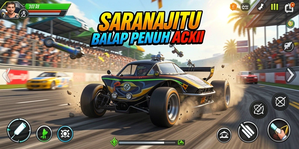 Tampilan seru dalam balapan di SARANAJITU.