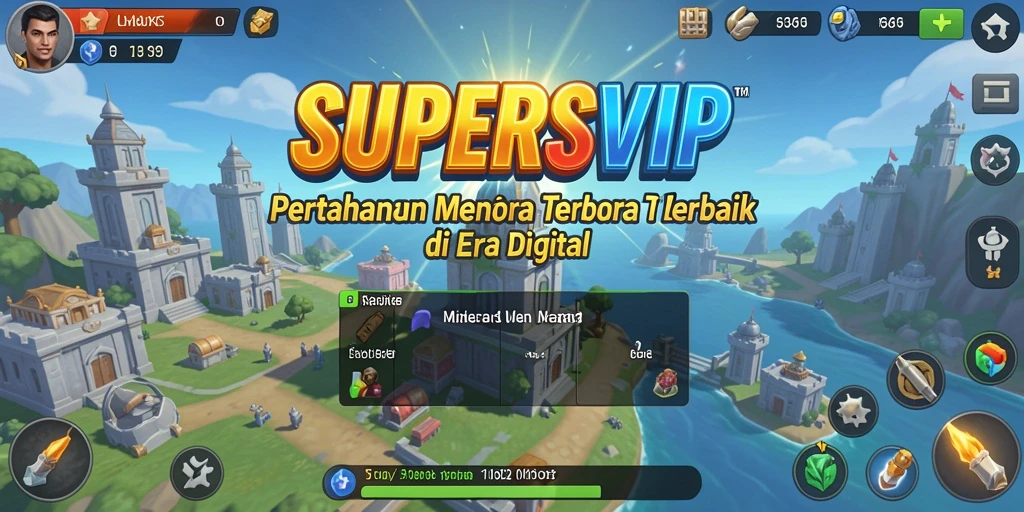 Tampilan seru dari gameplay <strong>SUPERSVIP</strong> di Tower Defense.