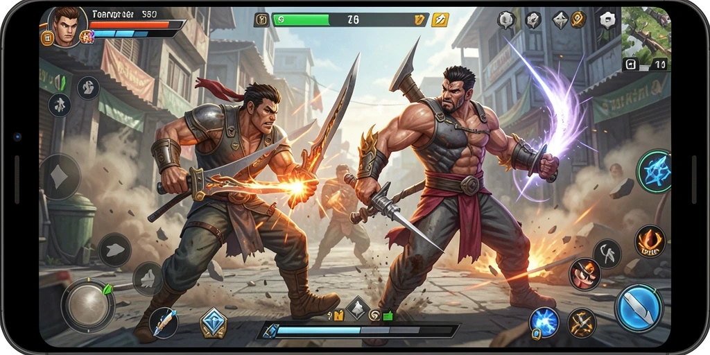 Screenshot gameplay T6 menampilkan pertarungan seru antar karakter.