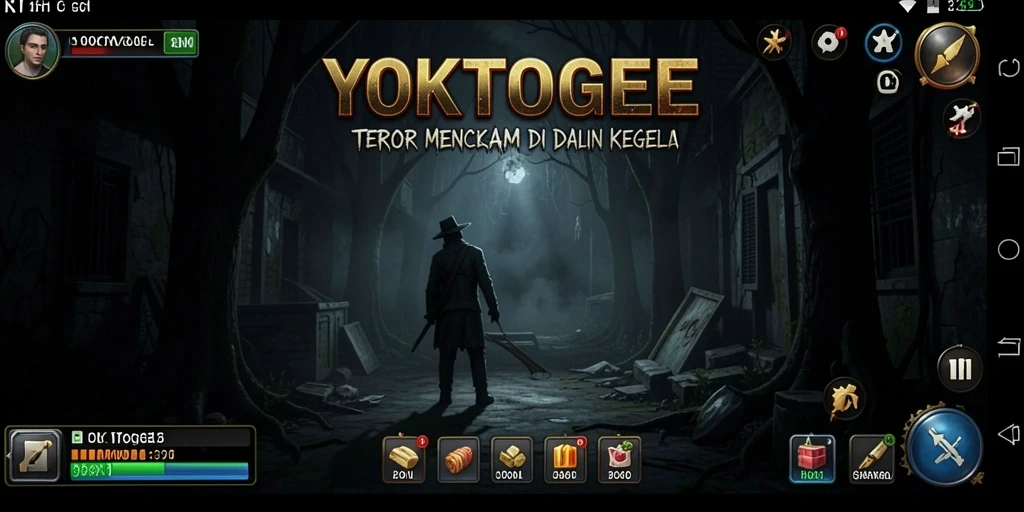 Tampilan gameplay YOKTOGEL yang menegangkan dan misterius.